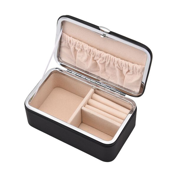 Schmuck-Organizer mit Anlaufschutz Futterung, 12x7,5x5 cm, Schwarz image number 4