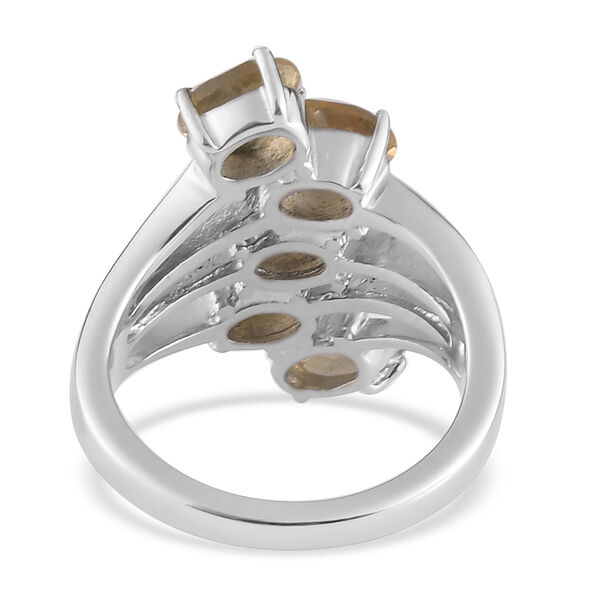 Citrin Bypass-Ring, Edelstahl  ca. 2,25 ct image number 6