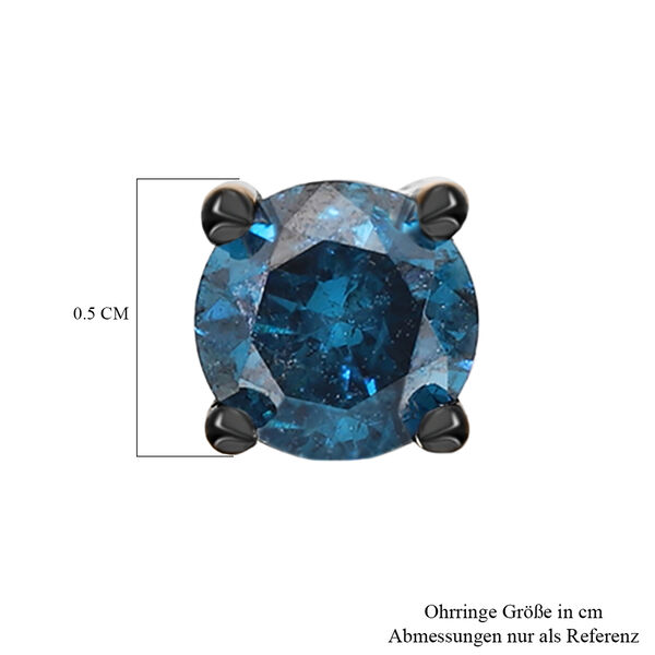Blaue Diamant-Ohrringe, P1 SGL zertifiziert, 585 Wei&szlig;gold ca. 0,40 ct image number 5