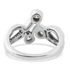 88 Facetten Moissanit Ring 925 Silber platiniert  ca. 0,63 ct image number 5