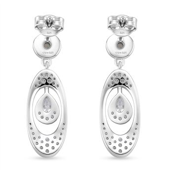 RADIANTA GRA zertifiziert Moissanit (D-VVS) Ohrringe 925 Silber rhodiniert ca. 1.01 ct