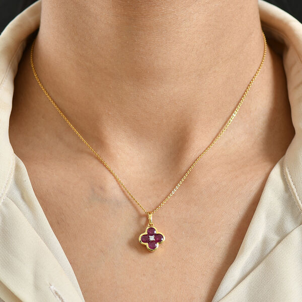 D'Joy afrikanischer Rubin und Zirkon Anh&auml;nger - 1,83 ct. image number 3