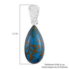 Blauer Mojave Türkis-Solitär-Anhänger in Silber image number 5