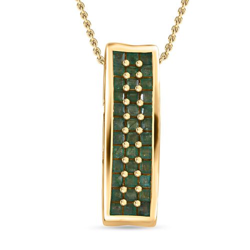 Kagem sambischer Smaragd-Anhänger mit 45cm Kette - 1,67 ct. image number 0