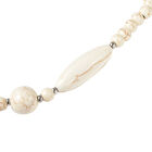 Weiße Howlit-Halskette, 45 cm, Edelstahl ca. 161,50 ct image number 3