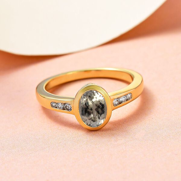 AAA Turkizit und Zirkon-Ring - 1,67 ct. image number 2