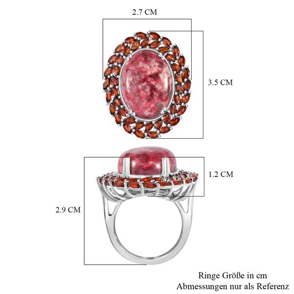 AA Thulit und roter Granat-Ring - 23,69 ct. image number 7