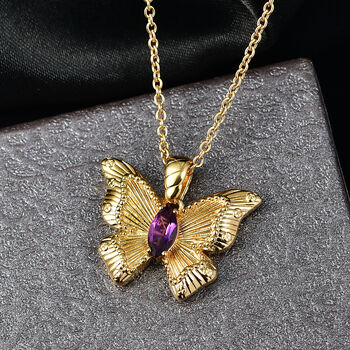 EverTrue afrikanischer Amethyst Anh&auml;nger mit 50cm Kette - 0,49 ct.