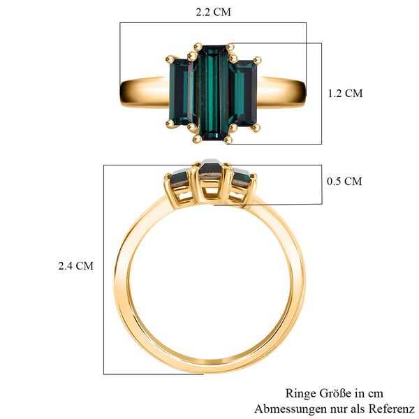 J Francis gefertigt mit SWAROVSKI- Smaragd Swarovski Kristall Ring image number 6