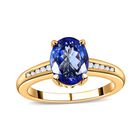 AAA Tansanit und Diamant Ring in 585 Gold -1,94 ct. image number 3