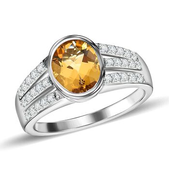 AAA Premium brasilianischer Heliodor und Zirkon-Ring - 2,04 ct.