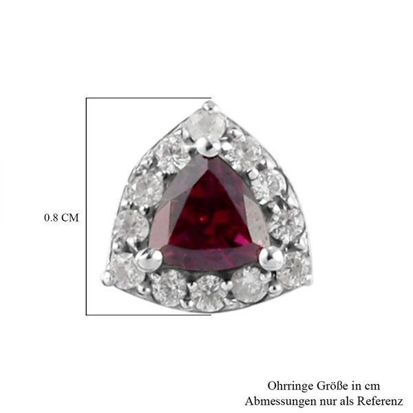 Anthill Granat und Zirkon Ohrstecker925 Silber platiniert ca. 0,89 ct image number 5