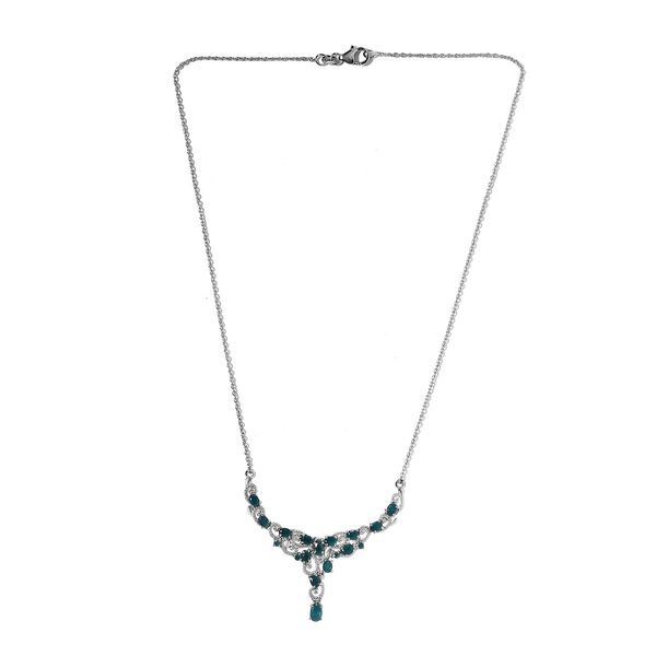 Grandidierit-Halskette, ca. 45 cm, 925 Silber platiniert ca. 2.90 ct image number 5