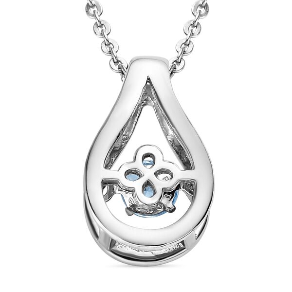 Santamaria Aquamarin Anh&auml;nger mit Kette im Schmuckset, 925 Silber platiniert ca. 0.15 ct image number 5