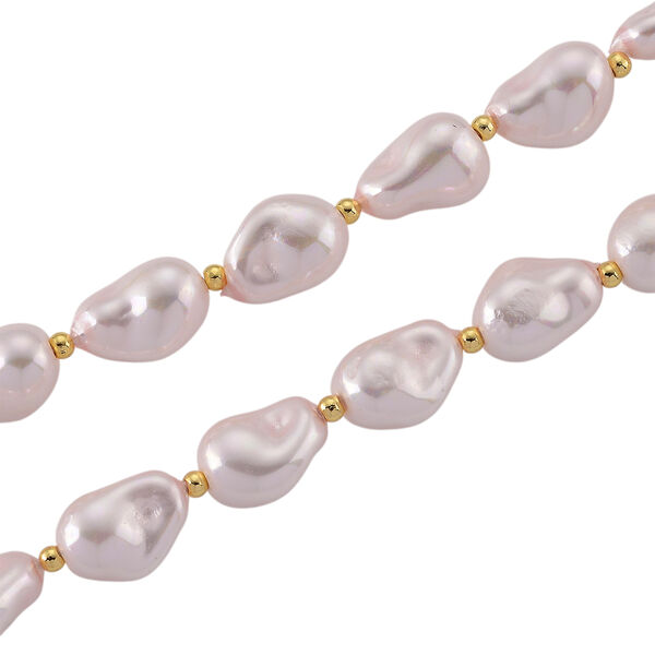 Rosa Muschelkernperle 50cm Halskette image number 4
