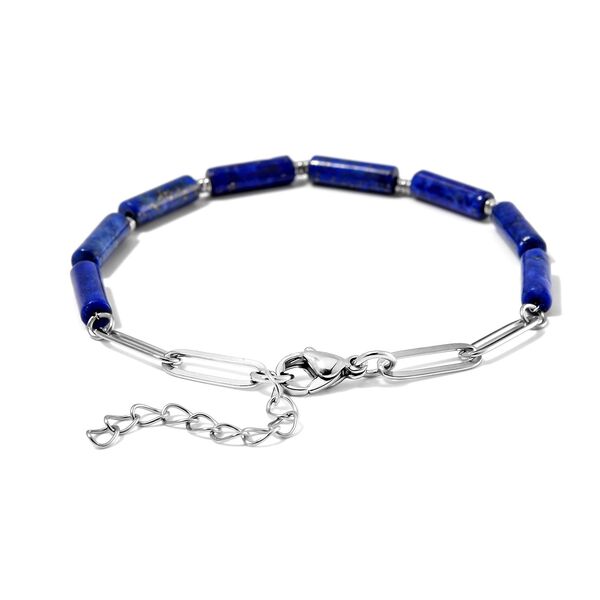 Lapislazuli Armband ca. 20 cm + 3.5 cm Extender, 316L Edelstahl ca. 22.50 ct image number 4