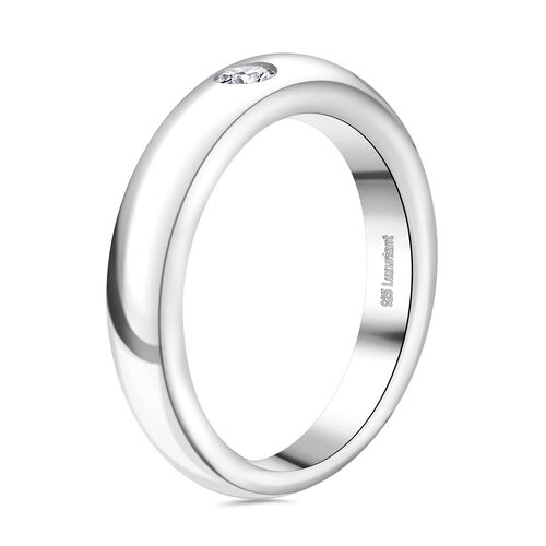 LUXURIANT DIAMOND- VS EF Labor Diamant Ring, 925 Silber platiniert - 0,15 ct. image number 1