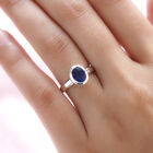 AA tansanischer, blauer Spinell-Ring, 925 Silber platiniert  ca. 1,51 ct image number 2
