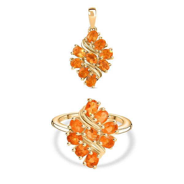 D’Joy Feueropal Anhänger und Ring image number 0