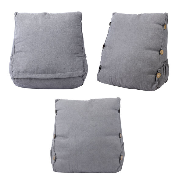 Ergonomisches Kissen aus Samt, Grau image number 3