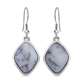 Dendritischer Achat Ohrringe, 316L Edelstahl , ca. 36.00 ct