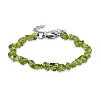 Peridot Armband ca. 18 cm 316L Edelstahl ca. 30,00 ct.