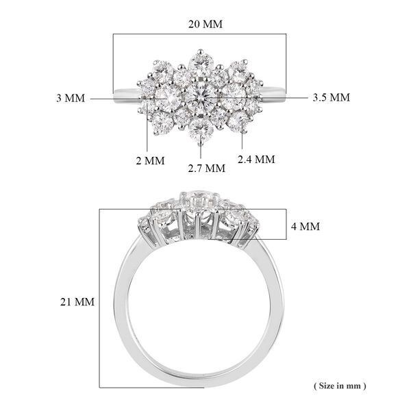 RHAPSODY - Diamant-Ring, zertifiziert VS E-F, 950 Platin  ca. 1,00 ct image number 6