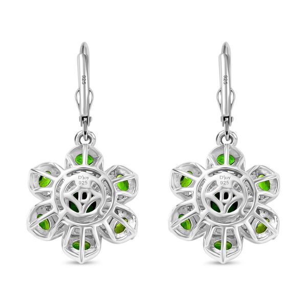 Natürlicher Chromdiopsid Ohrringe 925 Silber rhodiniert ca. 3.65 ct image number 5