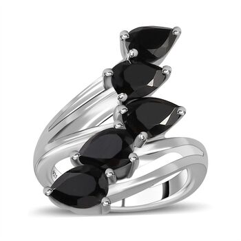 Schwarzer Spinell Ring  (Gr&ouml;&szlig;e 16.00) ca. 4,09 ct