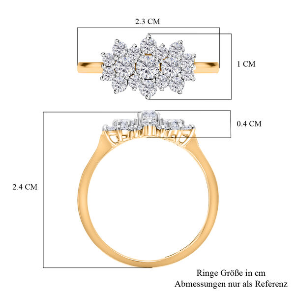 LUXORO klassischer SGL zertifizierter I1 GH Diamant-Boot-Ring- 1 ct. image number 5