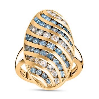 Himmelblauer Topas und London Blautopas Ring - 2,49 ct.