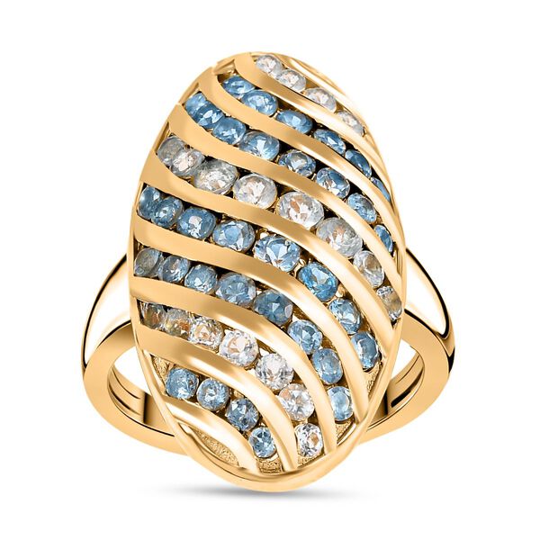 Himmelblauer Topas und London Blautopas Ring - 2,49 ct. image number 4