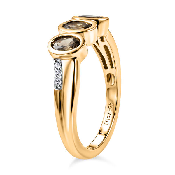 D'Joy AA nat&uuml;rlicher goldener Tansanit und Zirkon Ring - 0,77 ct. image number 4