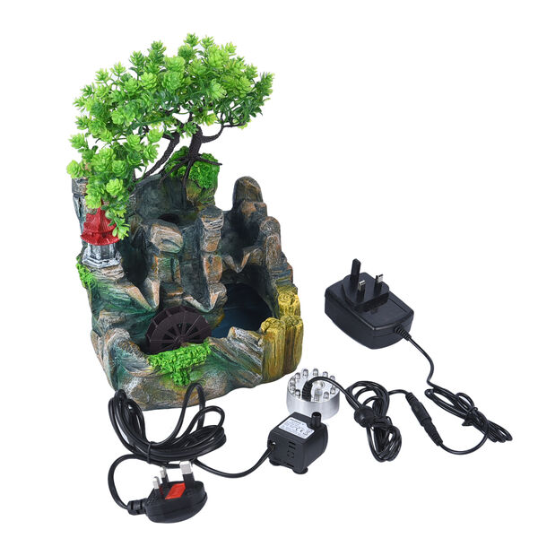 Zimmerbrunnen mit LED-Licht und Nebel, Tempel-Muster image number 3