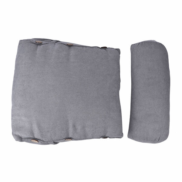 Ergonomisches Kissen aus Samt, Grau image number 5