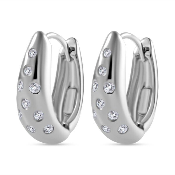 Zirkonia Ohrringe, 925 Silber rhodiniert image number 2