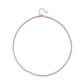 Ros&eacute;farbene Edelstahl Halskette, ca. 50 cm, ca. 19,50g