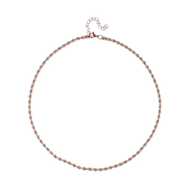 Ros&eacute;farbene Edelstahl Halskette, ca. 50 cm, ca. 19,50g