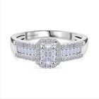 LUXURIANT DIAMOND - Lab Grown Diamant VS-EF Ring 925 Silber rhodiniert (Größe 19.00) ca. 0.99 ct