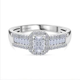 LUXURIANT DIAMOND - Lab Grown Diamant VS-EF Ring 925 Silber rhodiniert (Größe 19.00) ca. 0.99 ct
