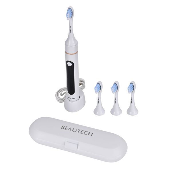 BEAUTECH Zahnbürste mit therapeutischem LED-Licht, 5 Modi und 4 zusätzliche Köpfe, Weiß image number 0