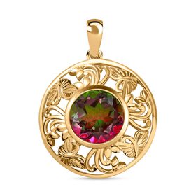 Wassermelonen Quarz Triplett Anhänger - 4,18 ct.
