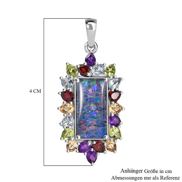 Boulder Opal Triplett und Multi-Edelstein Anhänger - 6,72 ct. image number 6