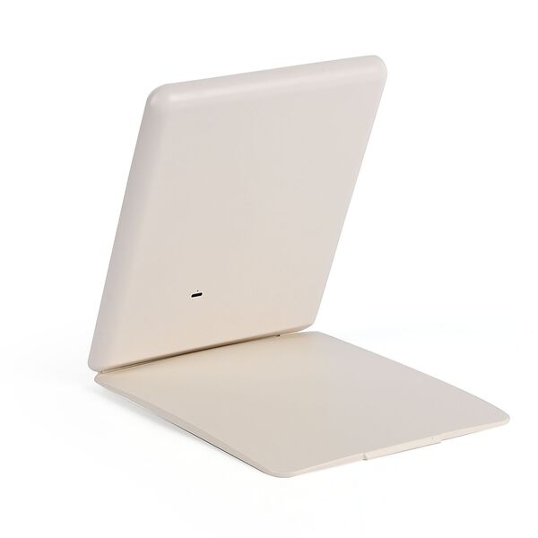 Faltbarer LED-beleuchteter Schminkspiegel, 3 Helligkeitsstufen, Doppelseitige Spiegelflächen, Weiß image number 4