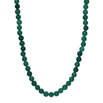 Gr&uuml;ner Aventurin Halskette ca. 45 cm+ 5 cm Extender, Edelstahl ca. 195,00 ct.