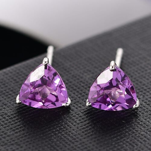 AAA Lab Grown Farbwechsel Saphir Ohrringe 417 Gold ca. 3,26 ct. image number 1
