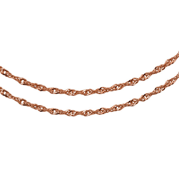 Italienische Singapurkette, ca. 75 cm, 925 Silber ros&eacute;vergoldet image number 2