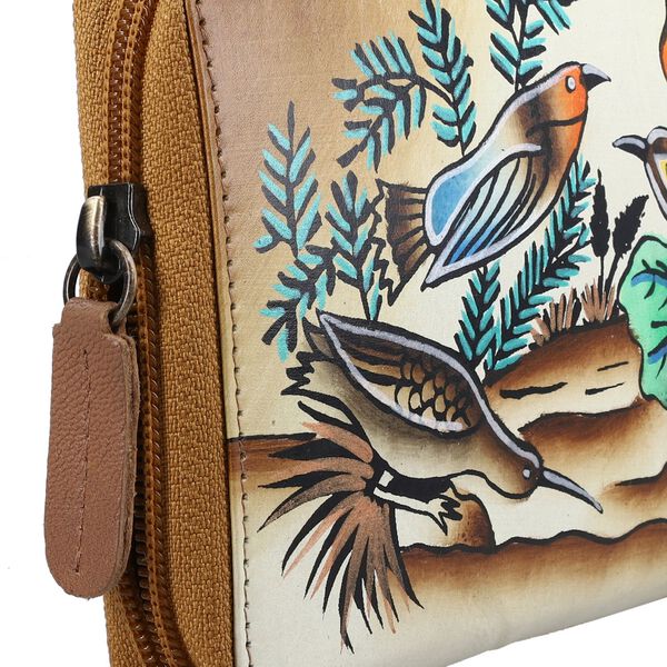 SUKRITI &ndash; handbemalte Echtleder Brieftasche, braun image number 6