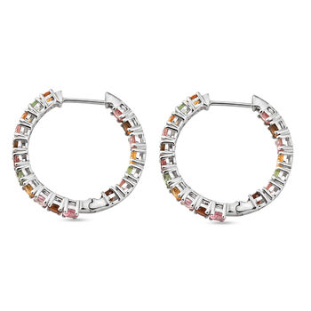 D'Joy AA Mehrfarbig-Turmalin Ohrringe 925 Silber Rhodiniert ca. 4.28 ct