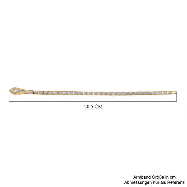 LUXURIANT SI-GH weißes Labor Diamant und blaues Labor Diamant 20cm Armband - 1,99 ct. image number 4